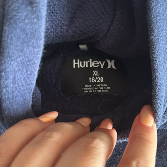 Navy Hurley Hooded Sweatshirt - XL - Picture 2 of 3